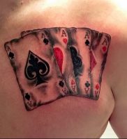 фото тату 4 туза от 30.09.2017 №013 — tattoo 4 aces — tattoo-photo.ru