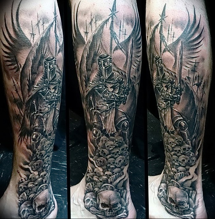 фото тату рыцарь от 27.09.2017 №101 tattoo knight