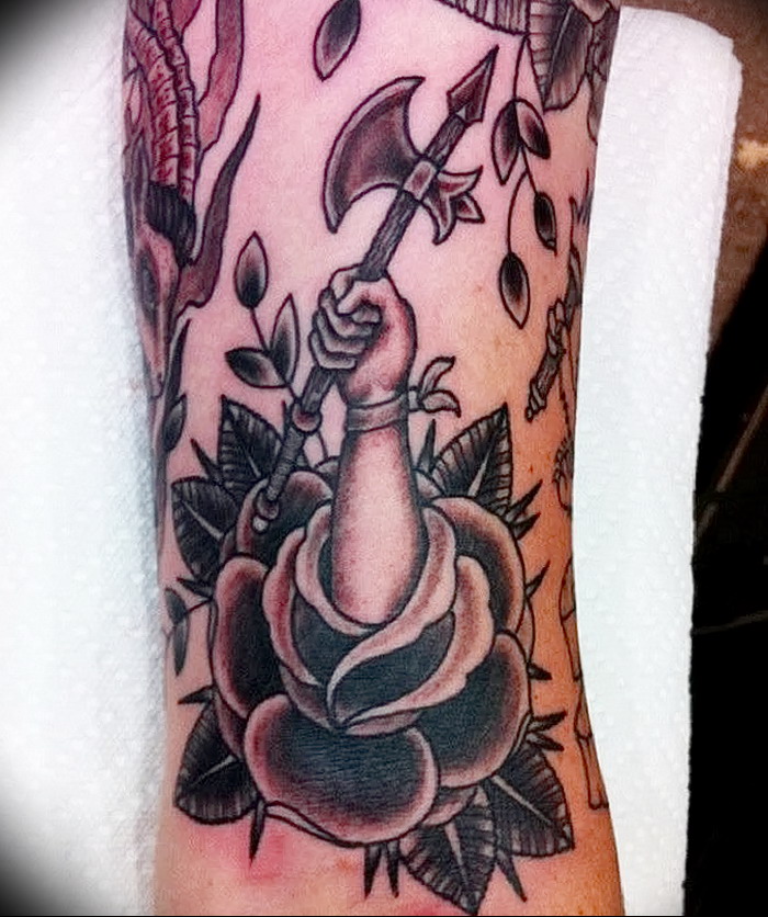 фото тату топор от 26.09.2017 №069 tattoo ax tattoophoto.ru