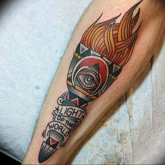 фото тату факел от 08.09.2017 №030 tattoo torch tattoophoto.ru
