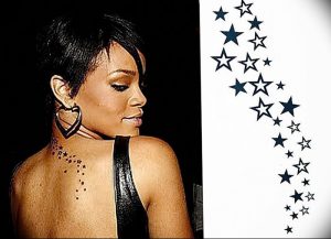 фото Тату Рианны от 30.09.2017 №005 - Rihanna Tattoo - tattoo-photo.ru
