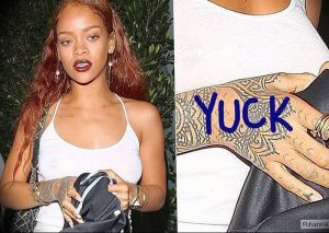фото Тату Рианны от 30.09.2017 №006 - Rihanna Tattoo - tattoo-photo.ru