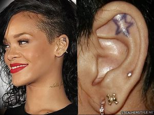 фото Тату Рианны от 30.09.2017 №033 - Rihanna Tattoo - tattoo-photo.ru