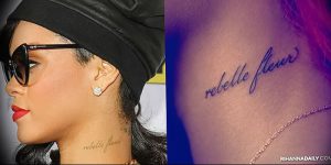 фото Тату Рианны от 30.09.2017 №042 - Rihanna Tattoo - tattoo-photo.ru
