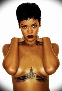 фото Тату Рианны от 30.09.2017 №059 - Rihanna Tattoo - tattoo-photo.ru