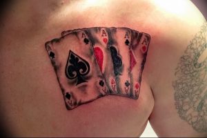 фото тату 4 туза от 30.09.2017 №013 - tattoo 4 aces - tattoo-photo.ru