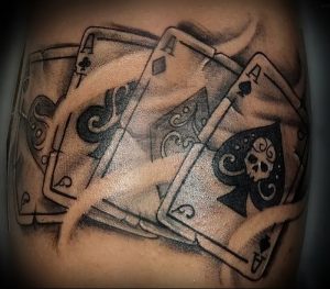 фото тату 4 туза от 30.09.2017 №014 - tattoo 4 aces - tattoo-photo.ru