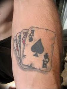 фото тату 4 туза от 30.09.2017 №028 - tattoo 4 aces - tattoo-photo.ru