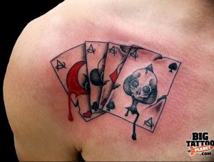 фото тату 4 туза от 30.09.2017 №030 - tattoo 4 aces - tattoo-photo.ru
