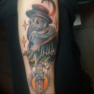 фото тату Чумной Доктор от 04.10.2017 №010 - tattoo Plague Doctor - tattoo-photo.ru