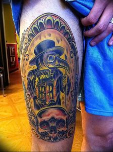 фото тату Чумной Доктор от 04.10.2017 №029 - tattoo Plague Doctor - tattoo-photo.ru