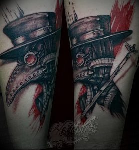 фото тату Чумной Доктор от 04.10.2017 №038 - tattoo Plague Doctor - tattoo-photo.ru