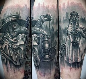 фото тату Чумной Доктор от 04.10.2017 №066 - tattoo Plague Doctor - tattoo-photo.ru