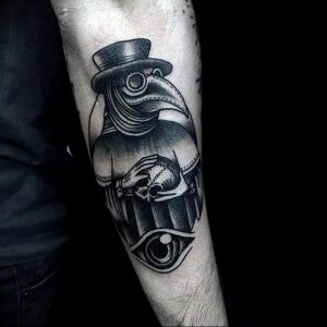 фото тату Чумной Доктор от 04.10.2017 №073 - tattoo Plague Doctor - tattoo-photo.ru