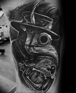 фото тату Чумной Доктор от 04.10.2017 №084 - tattoo Plague Doctor - tattoo-photo.ru