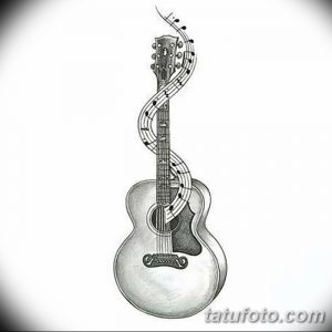 фото тату гитара от 03.09.2017 №006 - tattoo guitar - tatufoto.com