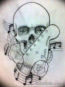 фото тату гитара от 03.09.2017 №011 - tattoo guitar - tatufoto.com