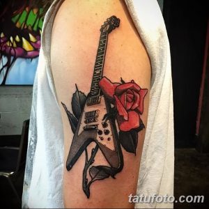 фото тату гитара от 03.09.2017 №013 - tattoo guitar - tatufoto.com