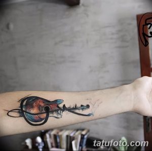 фото тату гитара от 03.09.2017 №020 - tattoo guitar - tatufoto.com