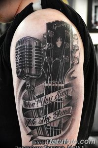 фото тату гитара от 03.09.2017 №044 - tattoo guitar - tatufoto.com