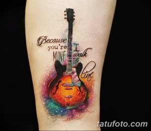 фото тату гитара от 03.09.2017 №046 - tattoo guitar - tatufoto.com