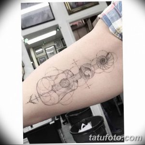 фото тату гитара от 03.09.2017 №061 - tattoo guitar - tatufoto.com