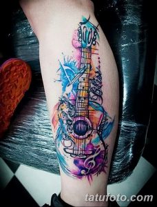 фото тату гитара от 03.09.2017 №065 - tattoo guitar - tatufoto.com