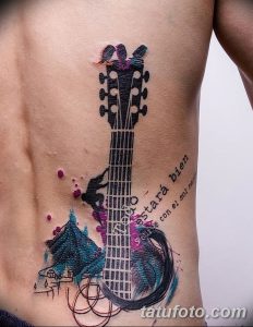 фото тату гитара от 03.09.2017 №067 - tattoo guitar - tatufoto.com