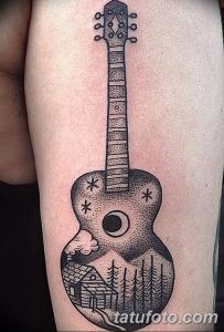 фото тату гитара от 03.09.2017 №073 - tattoo guitar - tatufoto.com