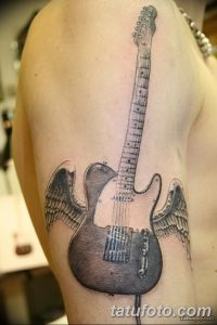 фото тату гитара от 03.09.2017 №074 - tattoo guitar - tatufoto.com