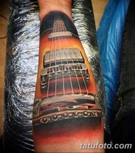 фото тату гитара от 03.09.2017 №081 - tattoo guitar - tatufoto.com