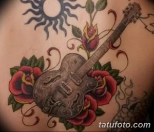 фото тату гитара от 03.09.2017 №082 - tattoo guitar - tatufoto.com
