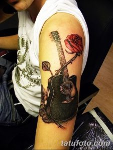 фото тату гитара от 03.09.2017 №087 - tattoo guitar - tatufoto.com