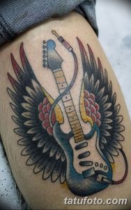 фото тату гитара от 03.09.2017 №088 - tattoo guitar - tatufoto.com