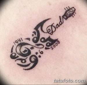 фото тату гитара от 03.09.2017 №117 - tattoo guitar - tatufoto.com