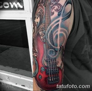 фото тату гитара от 03.09.2017 №119 - tattoo guitar - tatufoto.com