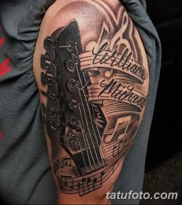 фото тату гитара от 03.09.2017 №129 - tattoo guitar - tatufoto.com