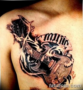 фото тату гитара от 03.09.2017 №133 - tattoo guitar - tatufoto.com