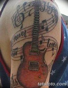 фото тату гитара от 03.09.2017 №137 - tattoo guitar - tatufoto.com