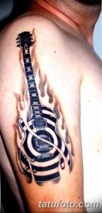 фото тату гитара от 03.09.2017 №141 - tattoo guitar - tatufoto.com