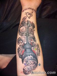 фото тату гитара от 03.09.2017 №142 - tattoo guitar - tatufoto.com