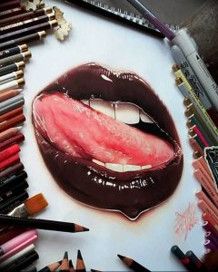 фото тату губы рисунок от 30.09.2017 №004 - tattoo lips drawing - tattoo-photo.ru