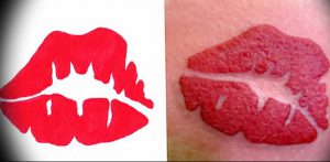 фото тату губы рисунок от 30.09.2017 №010 - tattoo lips drawing - tattoo-photo.ru