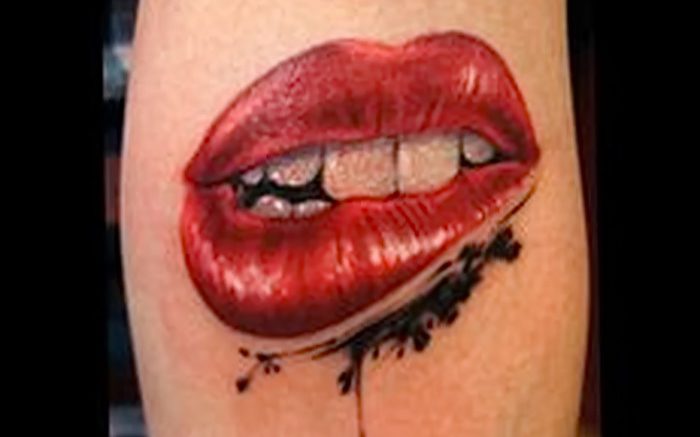 фото тату губы рисунок от 30.09.2017 №066 - tattoo lips drawing - tattoo-photo.ru