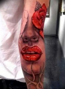 фото тату губы рисунок от 30.09.2017 №074 - tattoo lips drawing - tattoo-photo.ru