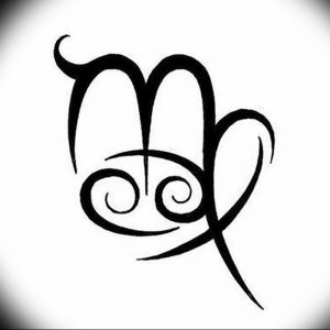 фото тату знак зодиака Дева от 30.09.2017 №021 - tattoo zodiac sign Virgo - tattoo-photo.ru