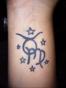 фото тату знак зодиака Дева от 30.09.2017 №046 - tattoo zodiac sign Virgo - tattoo-photo.ru