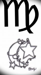 фото тату знак зодиака Дева от 30.09.2017 №065 - tattoo zodiac sign Virgo - tattoo-photo.ru