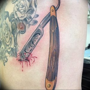 фото тату лезвие (опасная бритва) от 08.09.2017 №016 - tattoo dangerous razor