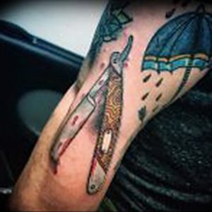 фото тату лезвие (опасная бритва) от 08.09.2017 №047 - tattoo dangerous razor